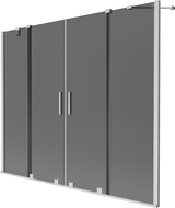 Mexen Velar Duo duschvägg med 2 paneler, skjutbar 190 x 150 cm, grafit, borstad nickel - 896-190-000-42-97