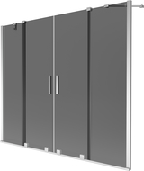 Mexen Velar Duo 2-Panel Sliding Bath Screen 200 x 150 cm, Graphite, Chrome - 896-200-000-42-01