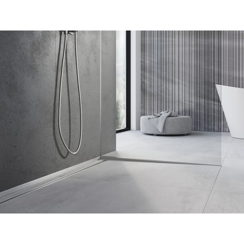 Mexen Line-B afschotlijst voor glas 120 cm rechts, inox - 181004120R