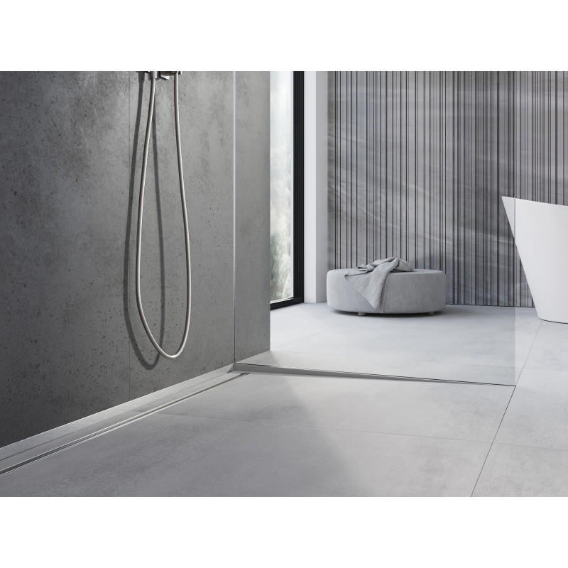 Mexen Line-B lutande list för glas 120 cm höger, inox - 181004120R
