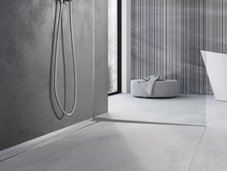 Mexen Line-B afschotlijst voor glas 120 cm rechts, inox - 181004120R