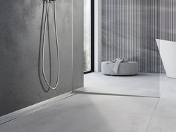 Mexen Line-B listello inclinato per vetro 120 cm destro, inox - 181004120R