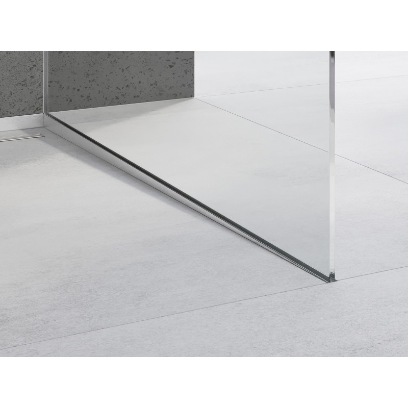 Mexen Line-B listello a pendenza per vetro 120 cm destra, inox - 181004120R