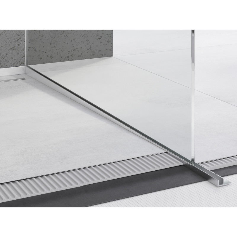 Mexen Line-B listello a pendenza per vetro 120 cm destra, inox - 181004120R