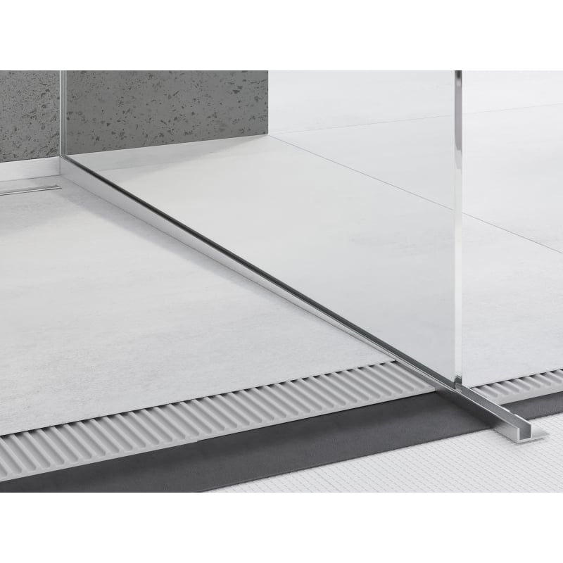 Mexen Line-B listello inclinato per vetro 120 cm destro, inox - 181004120R