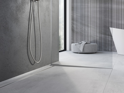 Mexen Line-B afschotlijst voor glas 180 cm rechts, inox - 181004180R