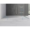 Mexen Line-B Glasklebeliste 180 cm rechts, Inox - 181004180R