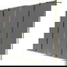 Mexen Velar Duo Badewannenfaltwand 2-flügelig verschiebbar 200 x 150 cm, Graphit, Gold - 896-200-000-42-50