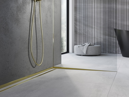 Mexen Line-B Gefälleprofil für Glas 120 cm rechts, Gold - 185004120R