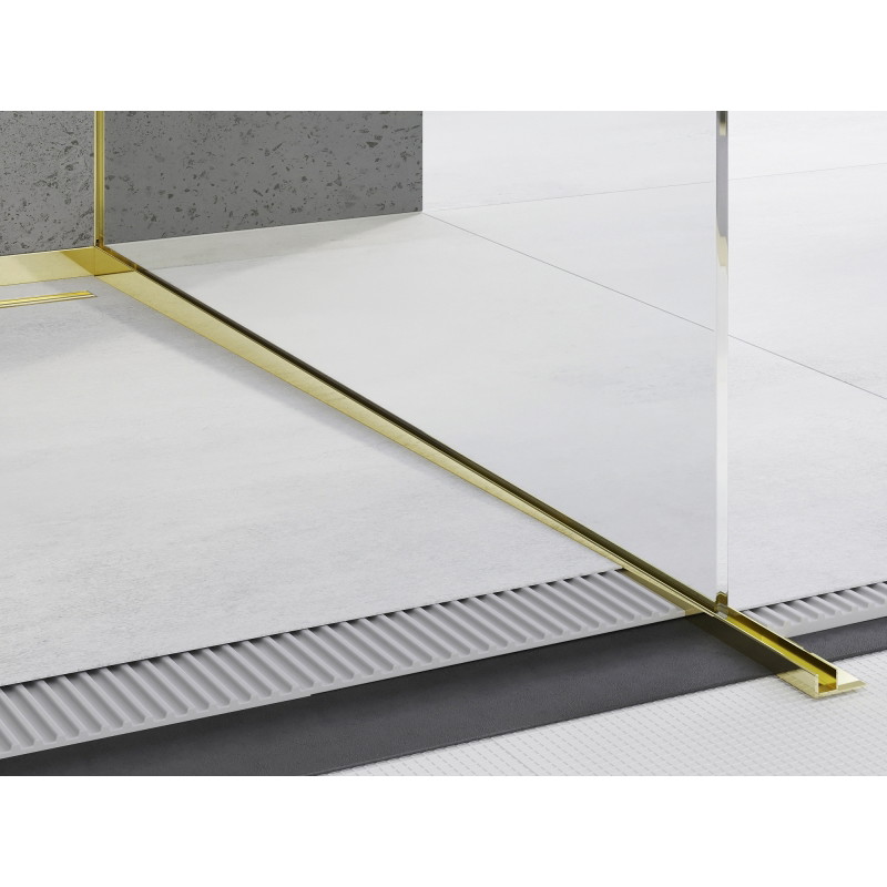 Mexen Line-B lutande trimlist för glas 120 cm höger, guld - 185004120R