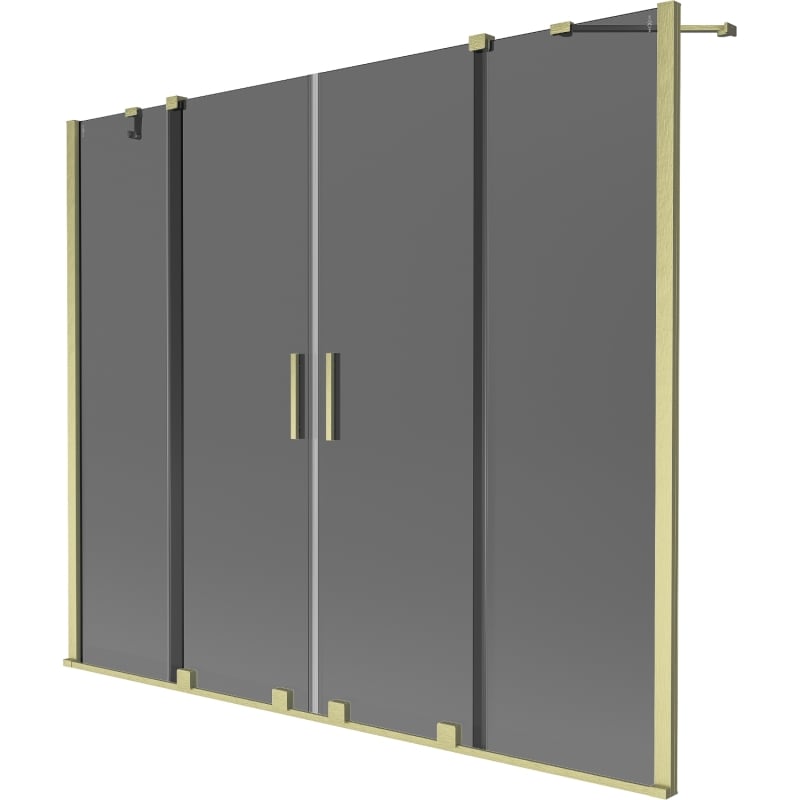 Mexen Velar Duo vannisein 2-osaline lükanduks 200 x 150 cm, grafiit, kuldharjatud - 896-200-000-42-55