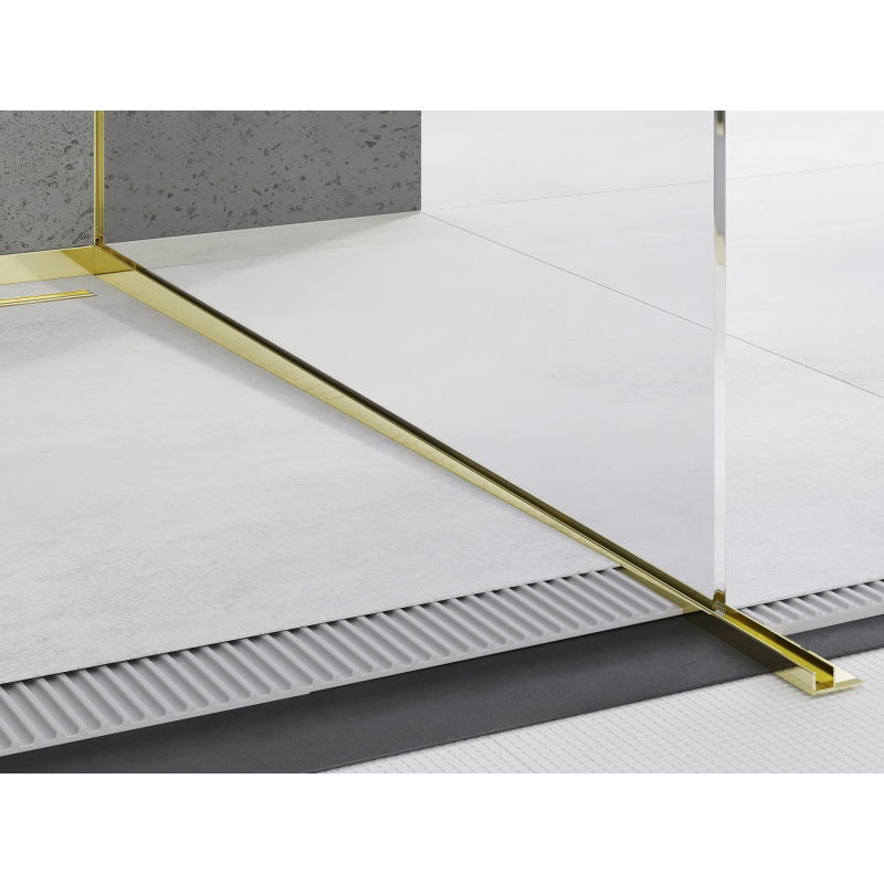 Mexen Line-B Gefälleprofil für Glas 180 cm rechts, gold - 185004180R