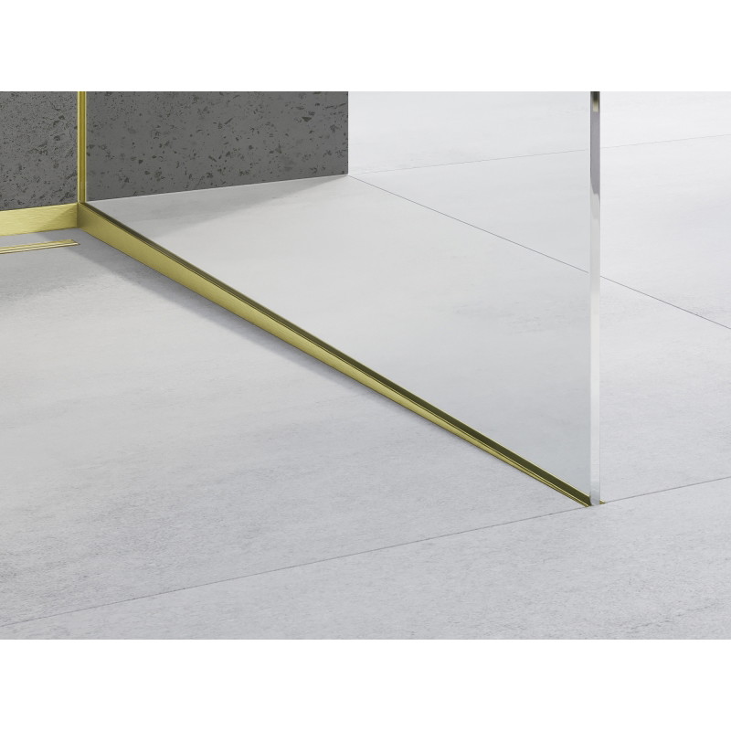 Mexen Line-B listello inclinato per vetro 120 cm destro, spazzolato oro - 185504120R