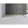 Mexen Line-B barra de declive para vidro 120 cm direita, escova dourada - 185504120R