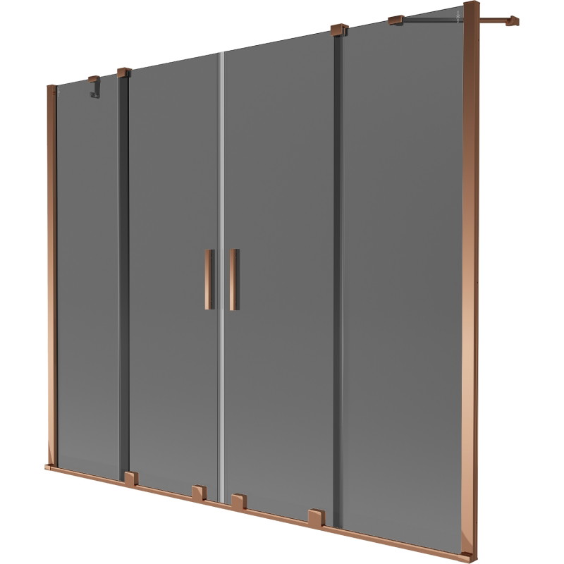 Mexen Velar Duo vanniseina 2-osaline nihutatav 200 x 150 cm, grafiit, roosa kuld - 896-200-000-42-60