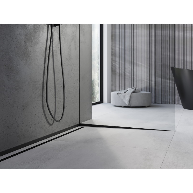 Mexen Line-B krītoša stieple stiklam 120 cm labā, melna - 187004120R