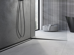 Mexen Line-B afschotprofiel voor glas 120 cm rechts, zwart - 187004120R