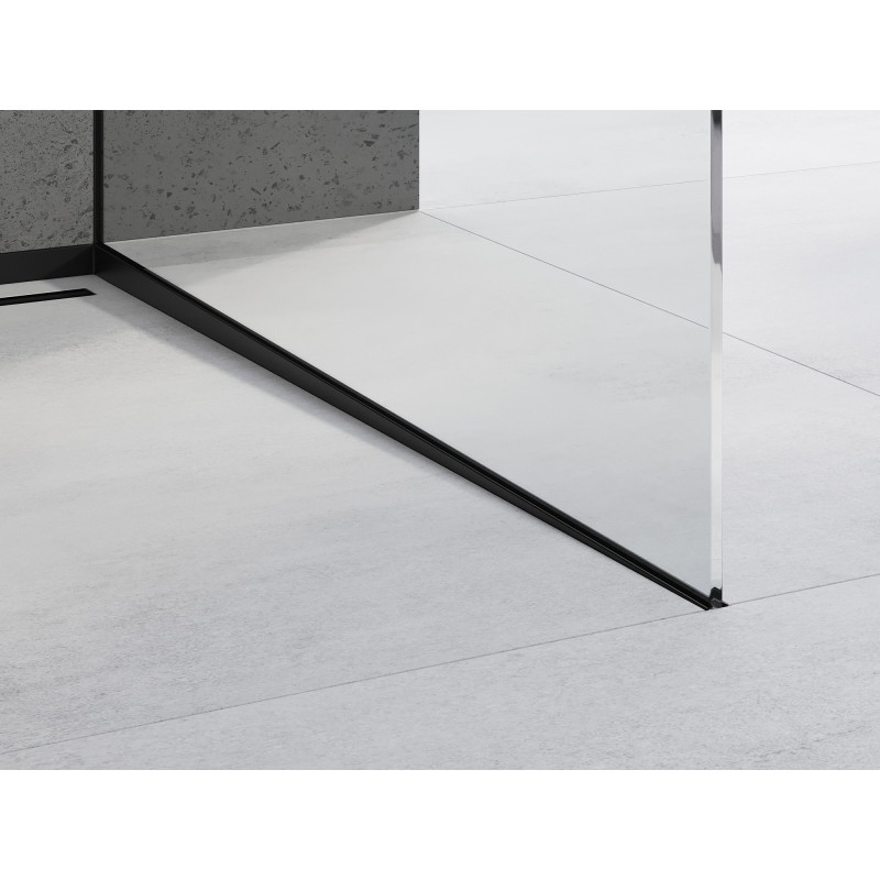 Mexen Line-B ραβδωτή μπάρα για γυαλί 120 cm δεξιά, μαύρη - 187004120R