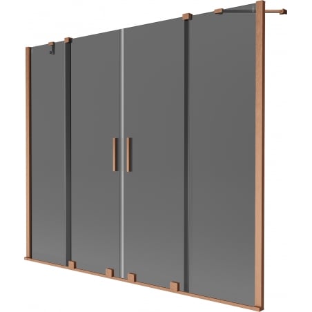 Mexen Velar Duo vanniekraan 2-osaline libistatav 200 x 150 cm, grafiit, harjatud vask - 896-200-000-42-65