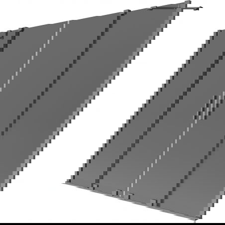 Mexen Velar Duo duschvägg 2-delad skjutbar 200 x 150 cm, grafit, borstad gun gray - 896-200-000-42-66