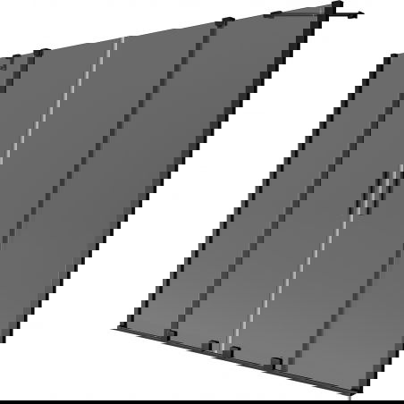 Mexen Velar Duo paravento per vasca da bagno a 2 ante scorrevoli 200 x 150 cm, grafite, nero - 896-200-000-42-70