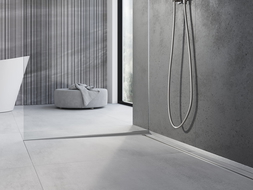 Mexen Line-B afschotlijst voor glas 120 cm links, inox - 181004120L