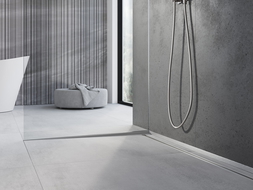 Mexen Line-B listello inclinato per vetro 120 cm sinistro, inox - 181004120L