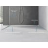 Mexen Line-B bande de seuil pour verre 120 cm gauche, inox - 181004120L