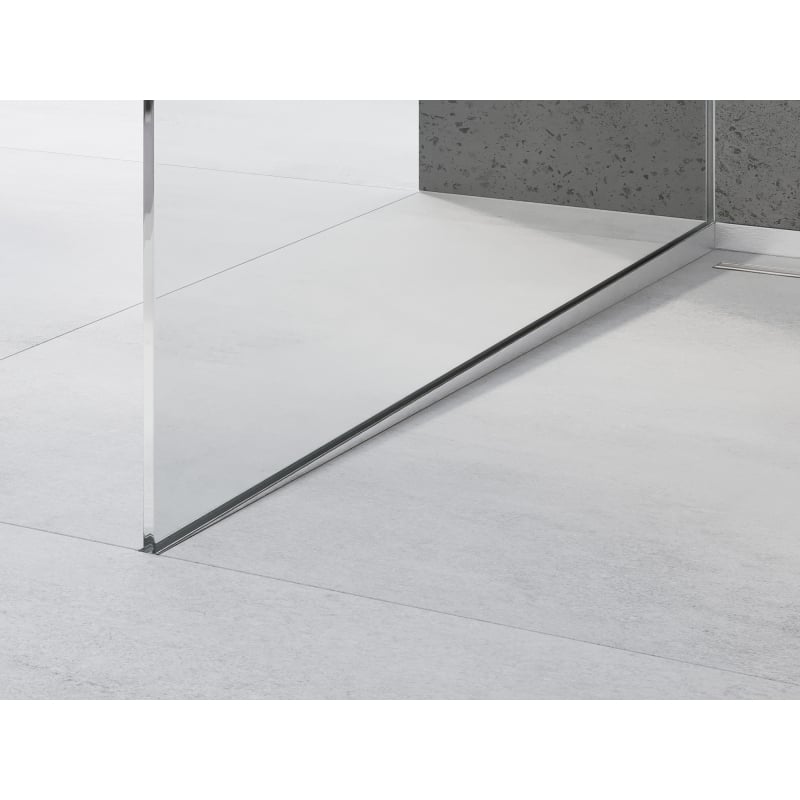 Mexen Line-B bande de seuil pour verre 120 cm gauche, inox - 181004120L