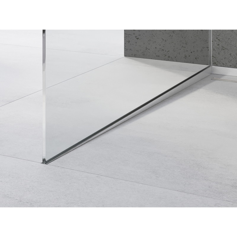 Mexen Line-B profilo inclinato per vetro 120 cm sinistro, inox - 181004120L