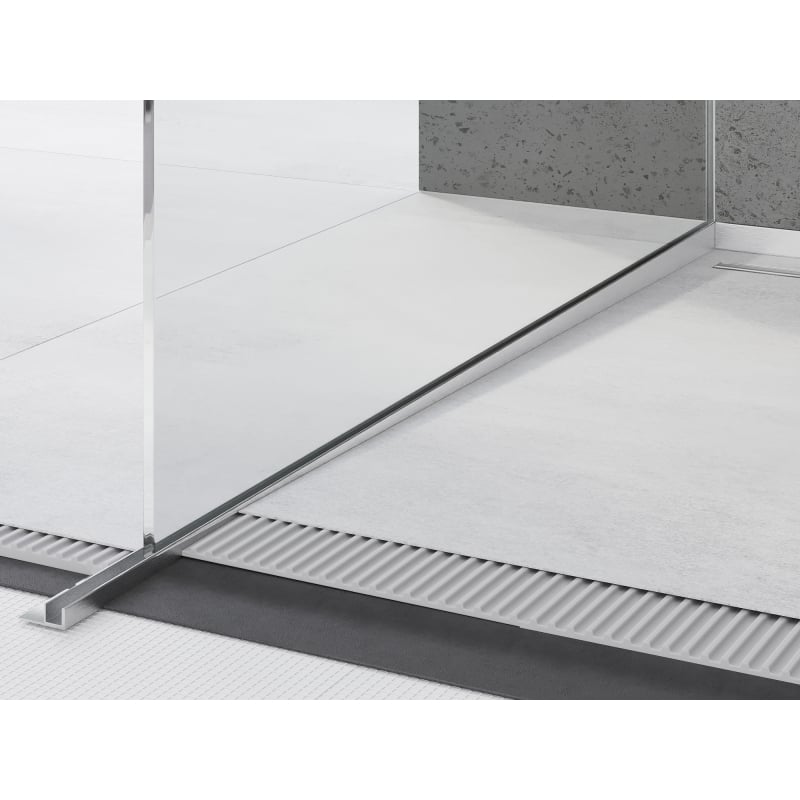 Mexen Line-B bande de seuil pour verre 120 cm gauche, inox - 181004120L