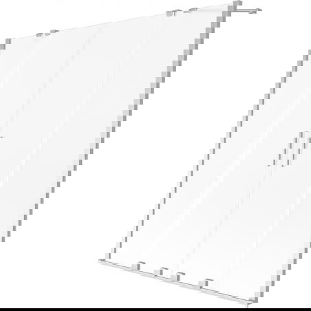 Mexen Velar Duo Badewannenfaltwand 2-flügelig verschiebbar 140 x 150 cm, Milchglas, Chrom - 896-140-000-32-01