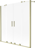 Mexen Velar Duo vannitoa kaheosaline libisev ekraan 140 x 150 cm, härm, kuldne harjatud - 896-140-000-32-55