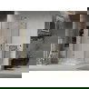 Mexen Lima Duschkabine faltbar 90 x 90 cm, transparent, gold + Duschwanne Flat - 856-090-090-50-00-4010