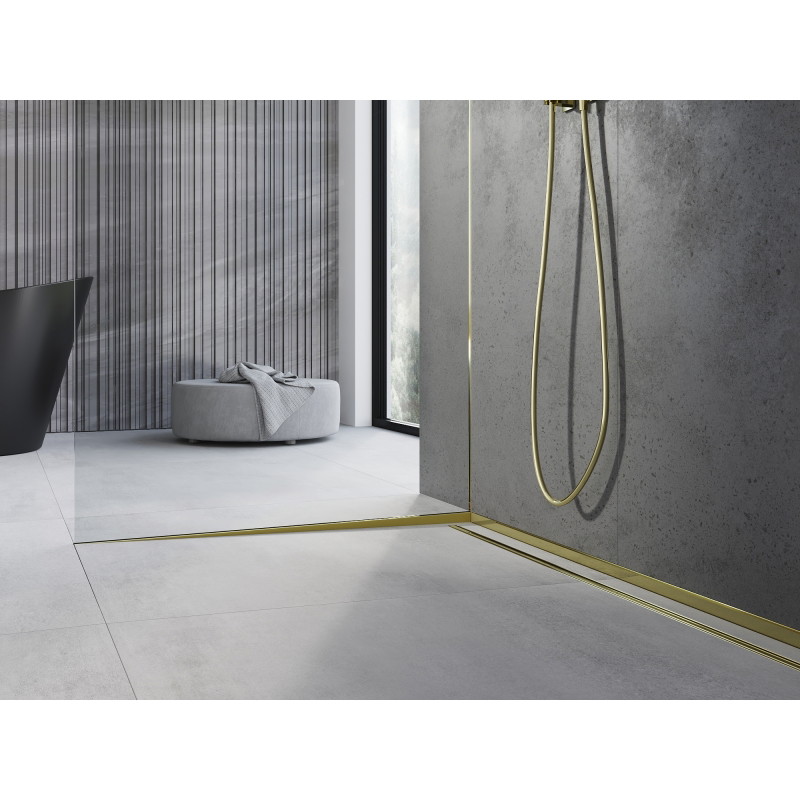 Mexen Line-B fallande list till glas 180 cm vänster, guld - 185004180L