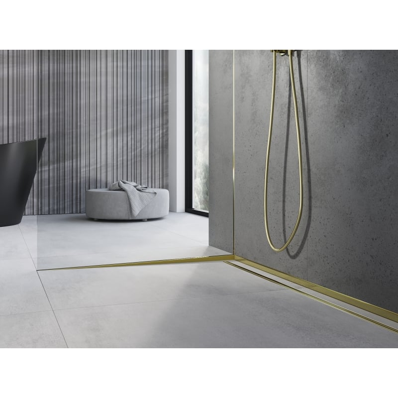 Mexen Line-B trilho inclinável para vidro 180 cm esquerdo, dourado - 185004180L
