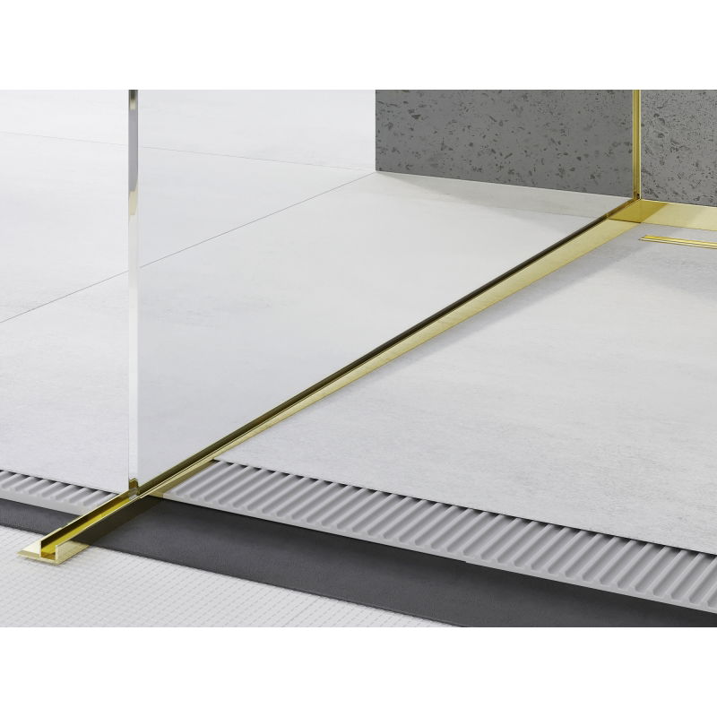 Mexen Line-B shower channel for glass 180 cm left, gold - 185004180L