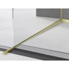 Mexen Line-B calha declive para vidro 120 cm esquerda, escova dourada - 185504120L
