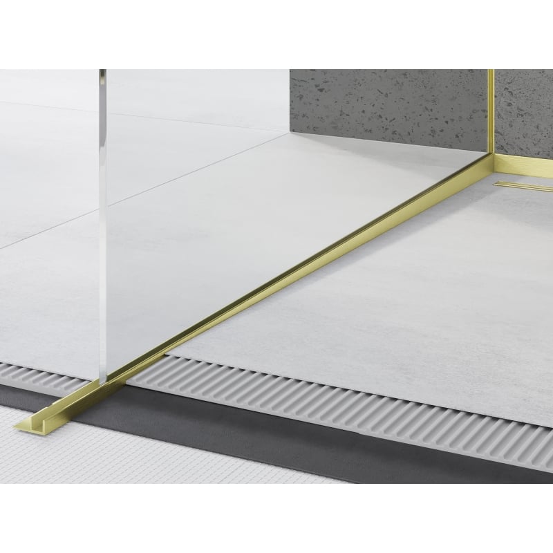 Mexen Line-B fallist för glas 180 cm vänster, borstad guld - 185504180L