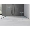 Mexen Line-B Gefälleleiste für Glas 120 cm links, schwarz - 187004120L