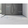 Mexen Line-B listello inclinato per vetro 120 cm sinistro, nero - 187004120L