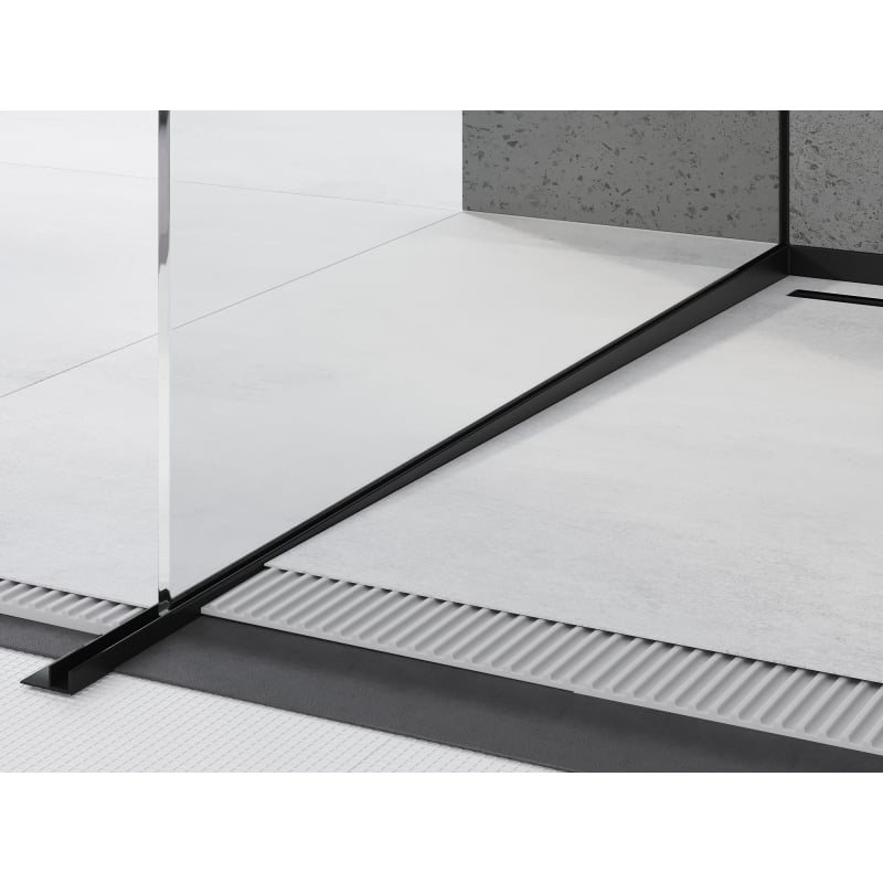 Mexen Line-B Gefälleleiste für Glas 120 cm links, schwarz - 187004120L