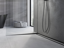 Mexen Line-B afschotprofiel voor glas 120 cm links, zwart - 187004120L