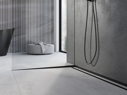 Mexen Line-B perfil de inclinação para vidro 120 cm esquerdo, preto - 187004120L