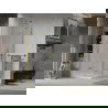 Mexen Lima Duschkabine faltbar 90 x 90 cm, transparent, gold + Duschwanne Flat - 856-090-090-50-00-4010