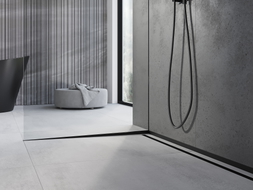 Mexen Line-B slīpuma līste stiklam 180 cm kreisā, melna - 187004180L