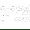 Mexen Otis dubbele wastafel ingebouwd in werkblad 121 x 46,5 cm, mat wit - 25181201D