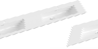 Mexen Otis lavatório embutido duplo 141 x 46,5 cm, branco brilhante - 25181400D