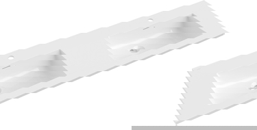 Mexen Otis umywalka wpuszczana w blat podwójna 141 x 46,5 cm, biała połysk - 25181400D