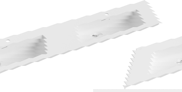 Mexen Otis Doppelwaschbecken eingelassen in die Arbeitsplatte 141 x 46,5 cm, weiß matt - 25181401D